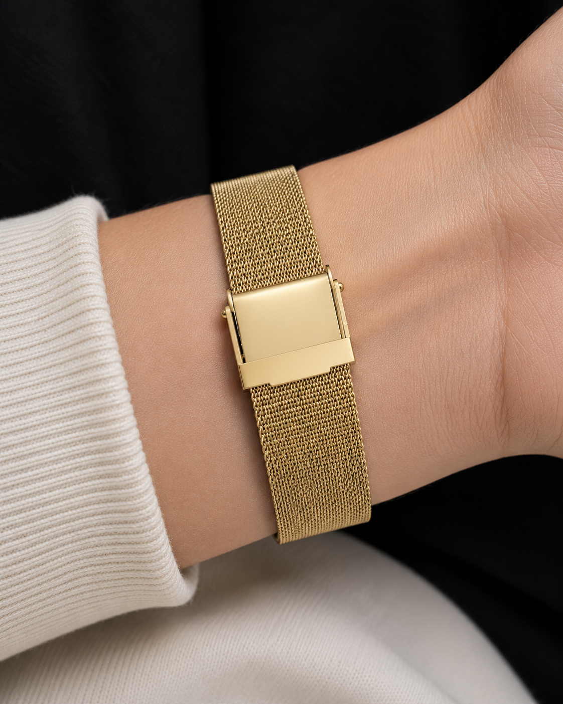 Armband_Maschen_Gold_Lifestyle
