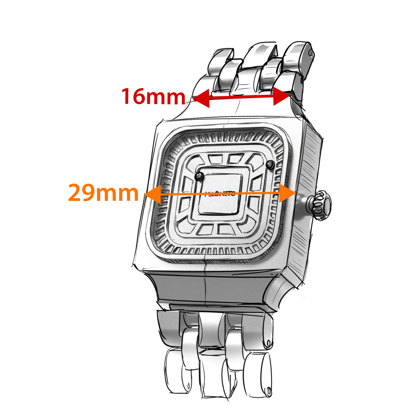 Square Resin Silver