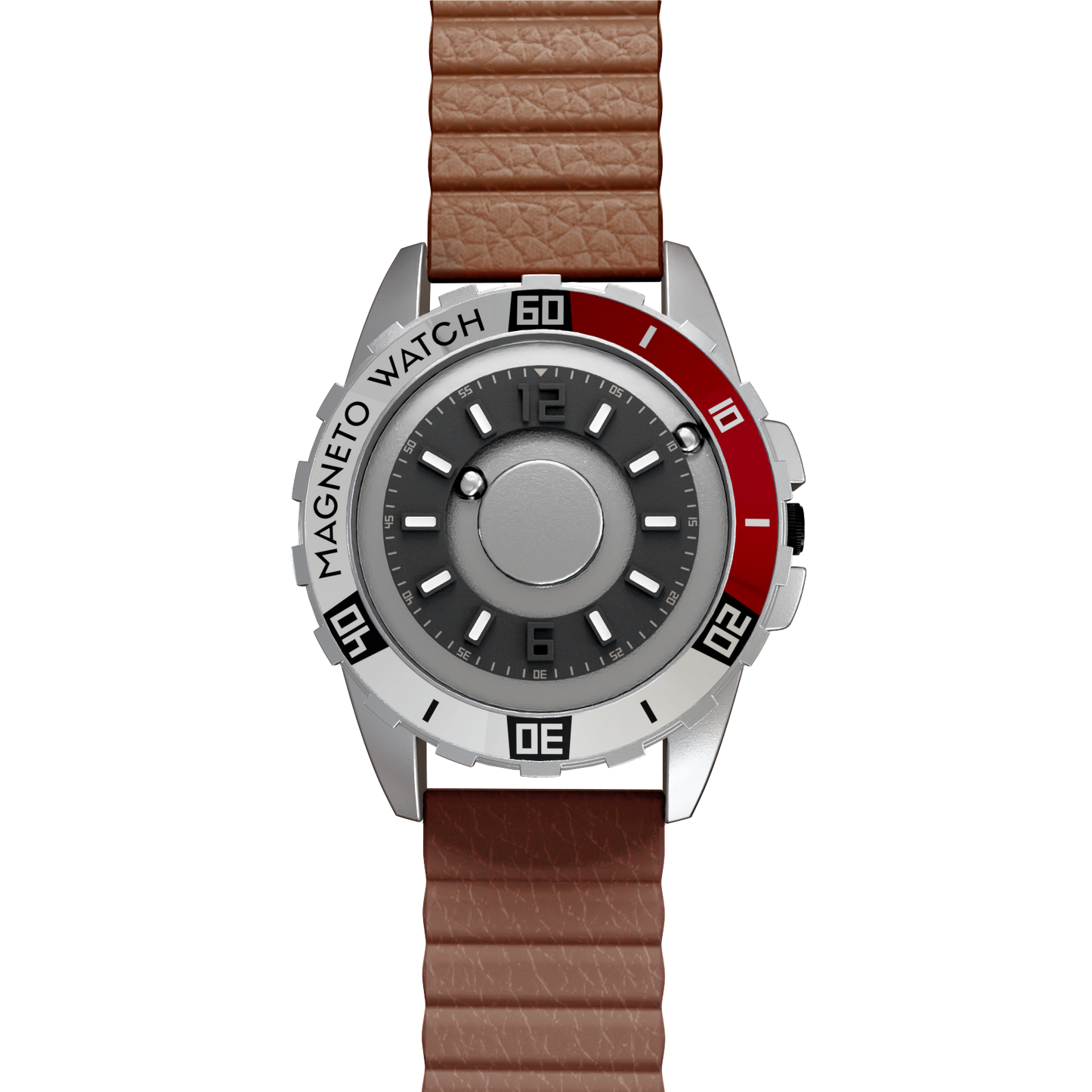 Magneto-Uranus-Leder-Magnetisch-Braun-Front