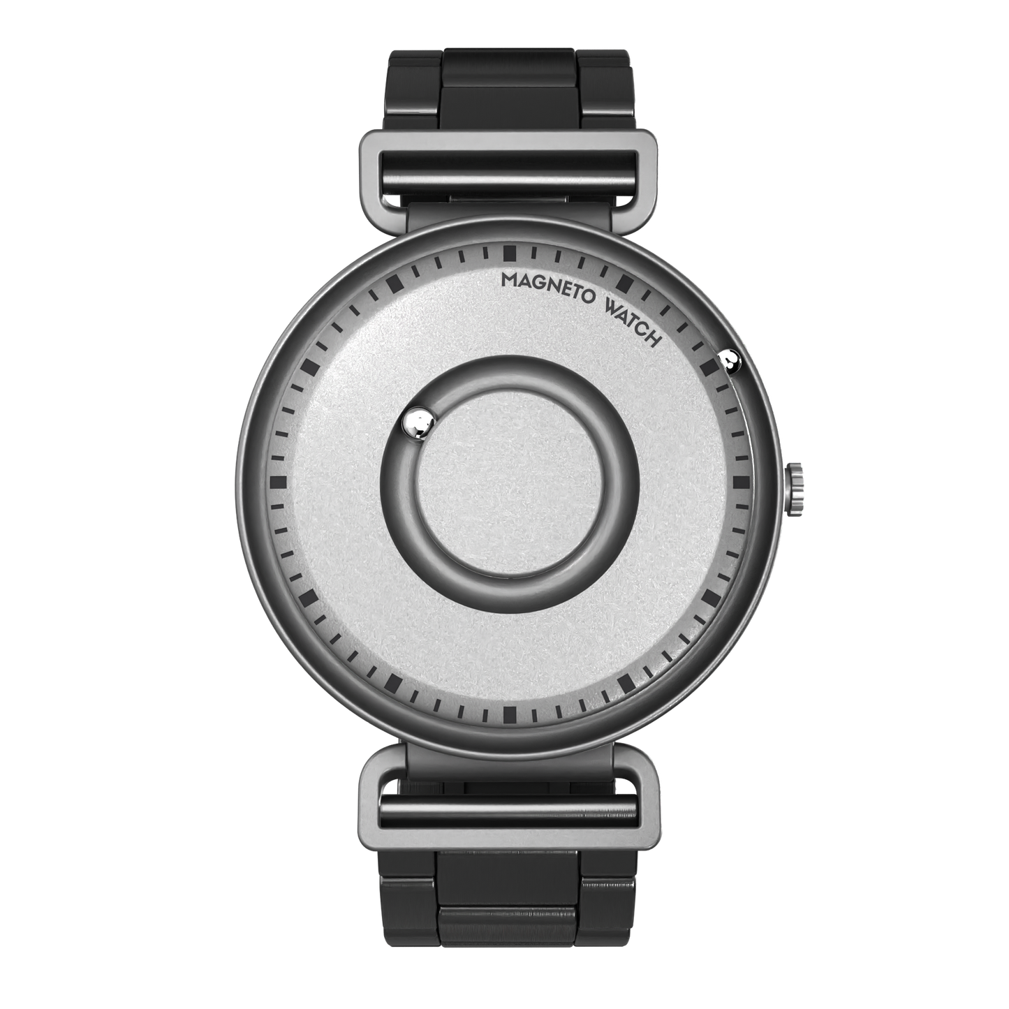 Fusion Silver bracelet en acier inoxydable noir