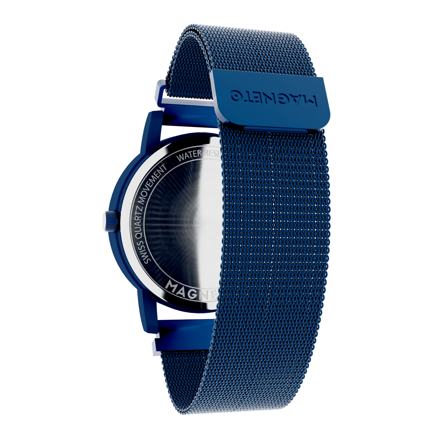 Magneto-Watch-Jupiter-Blue-Maschenarmband-Blau-Back