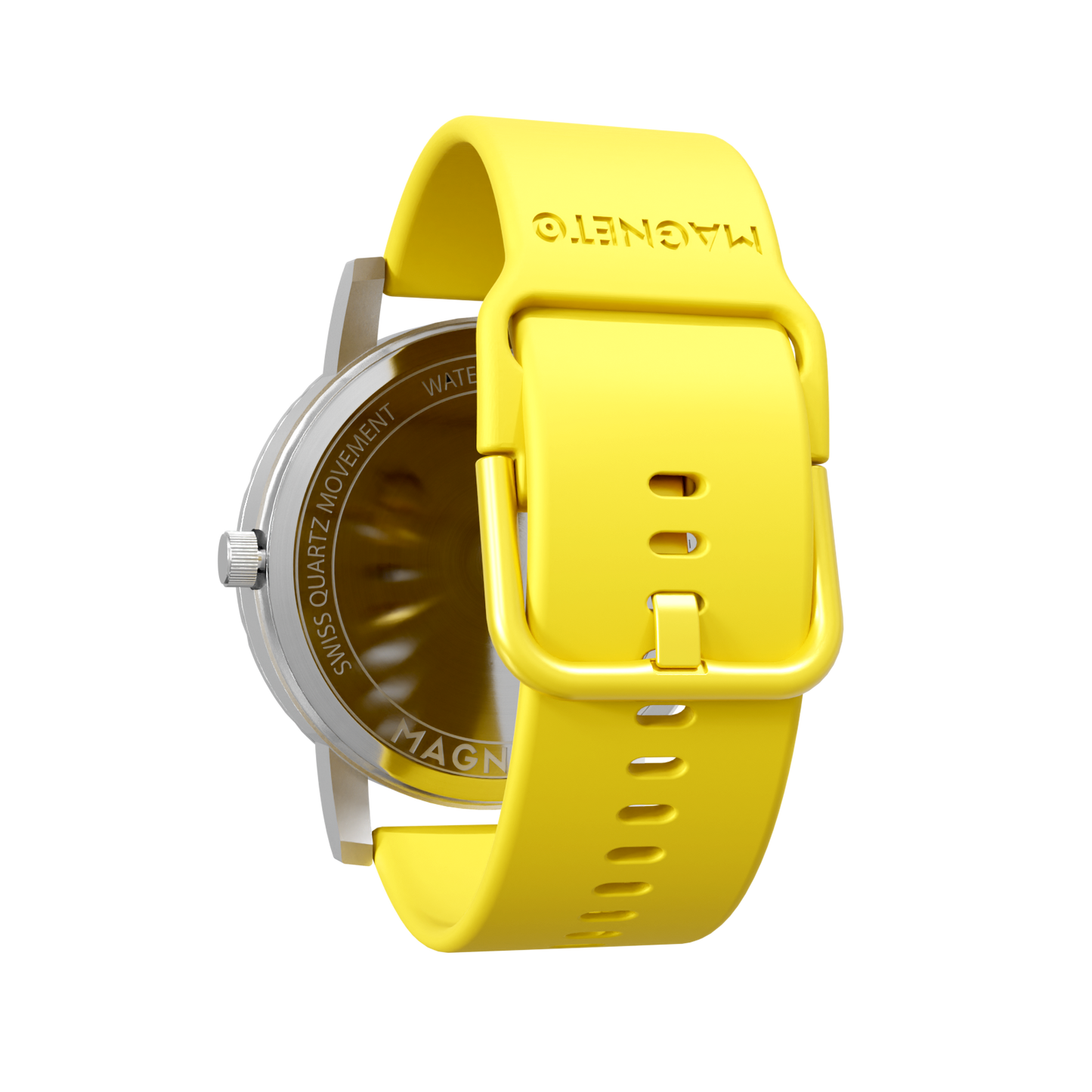 Magneto-Watch-Komet-Silver-Silikon-Gelb-Back