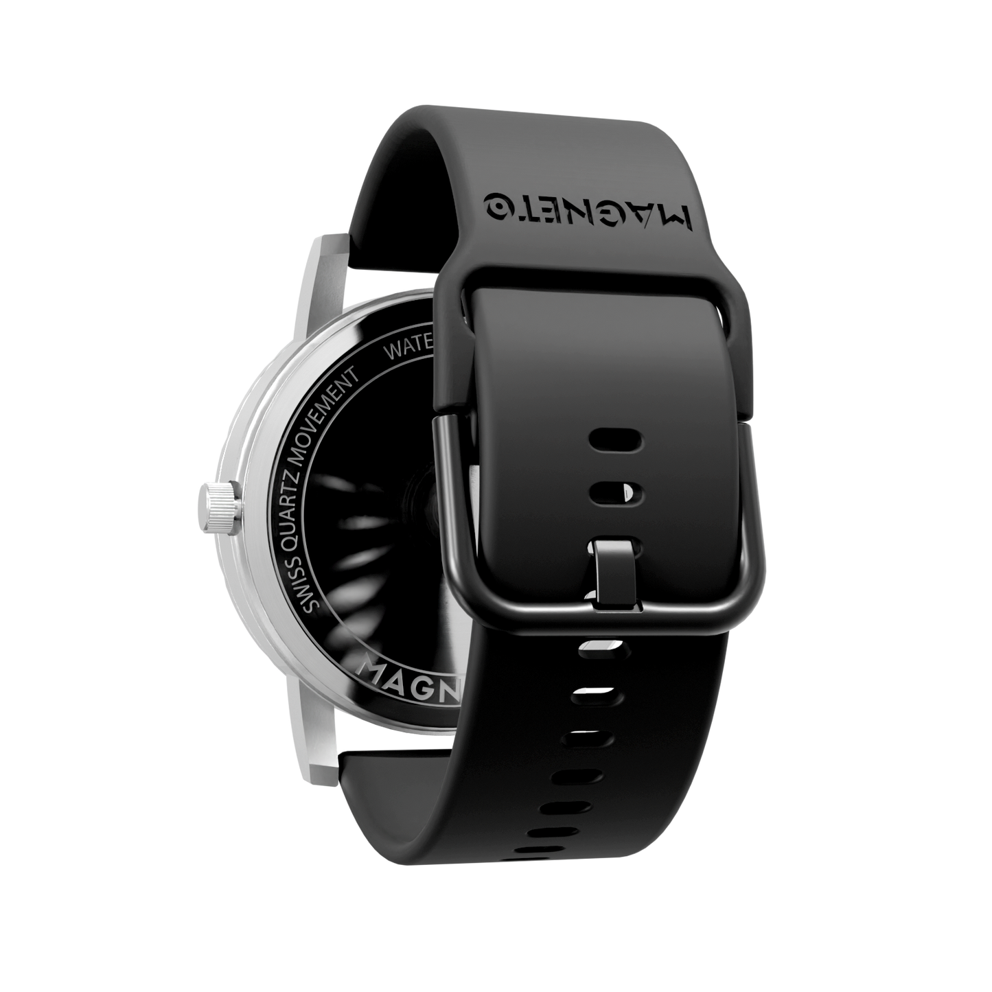 Magneto-Watch-Komet-Silver-Silikon-Schwarz-Back