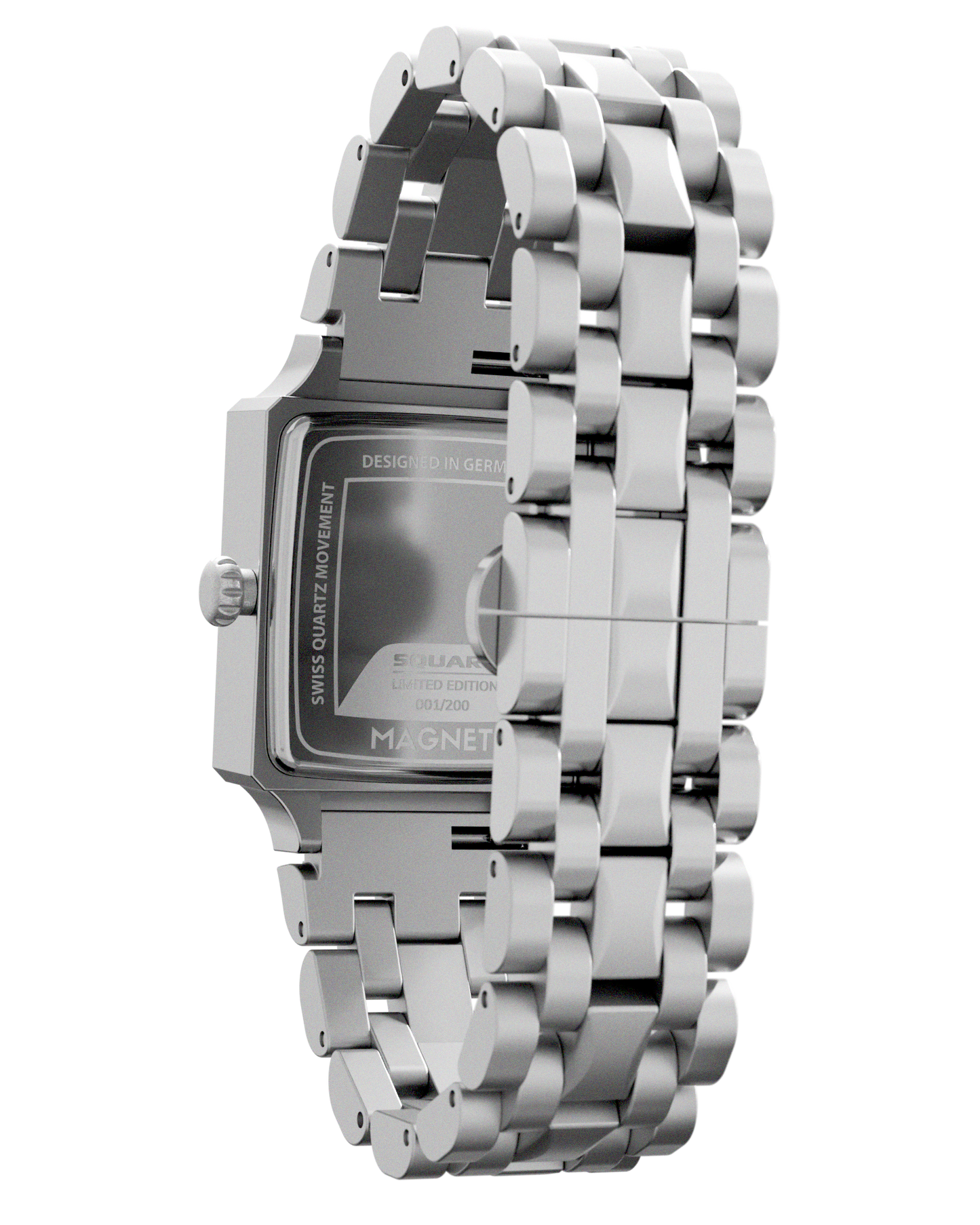 Magneto-Watch-Square-Silber-Back