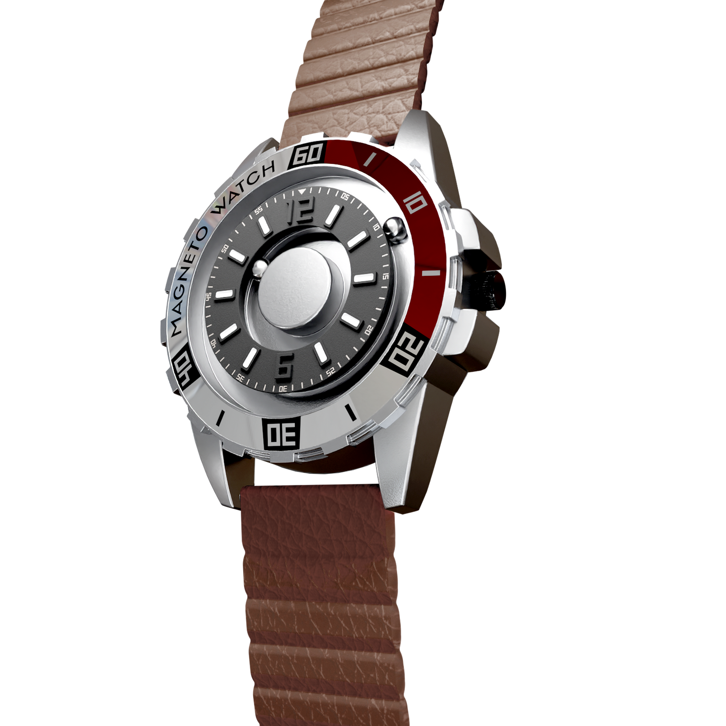 Magneto-Watch-Uranus-Leder-Magnetisch-Braun-Side