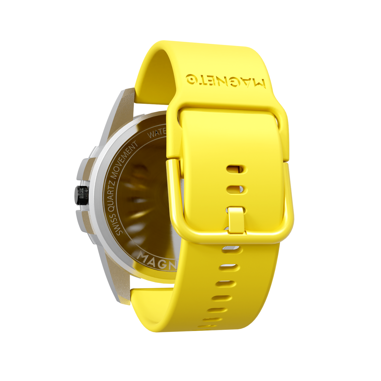 Magneto-Watch-Uranus-Red-Silikon-Gelb-Back