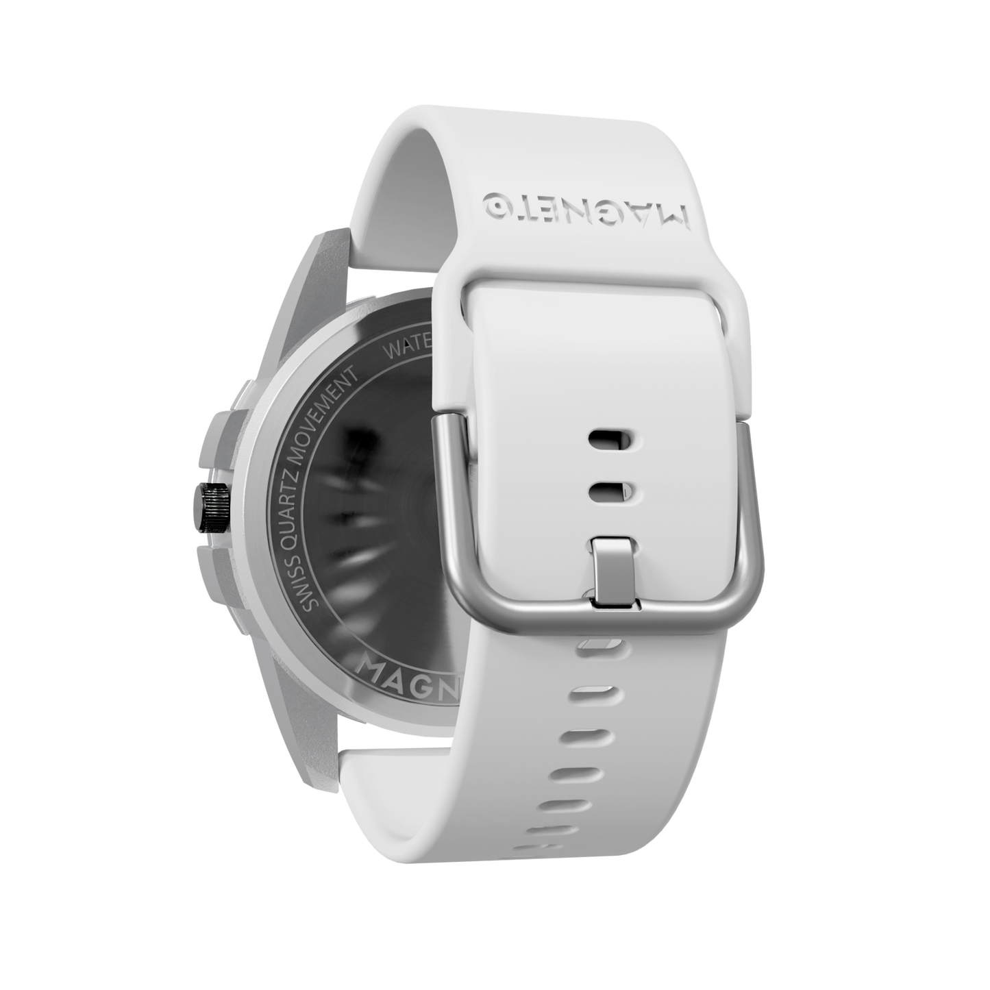 Magneto-Watch-Uranus-Red-Silikon-Weiss-Back