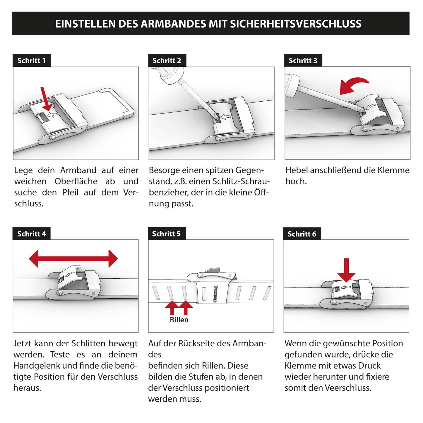 Magneto-Watch-Hinweiskarte-Sicherheitsverschluss