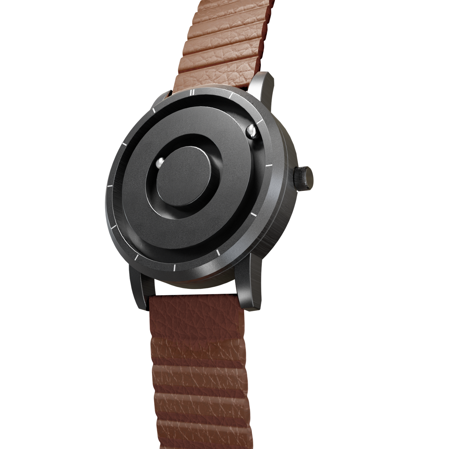 Magneto-Watch-Jupiter-Black-Kunstleder-Magnetisch-Braun-Side
