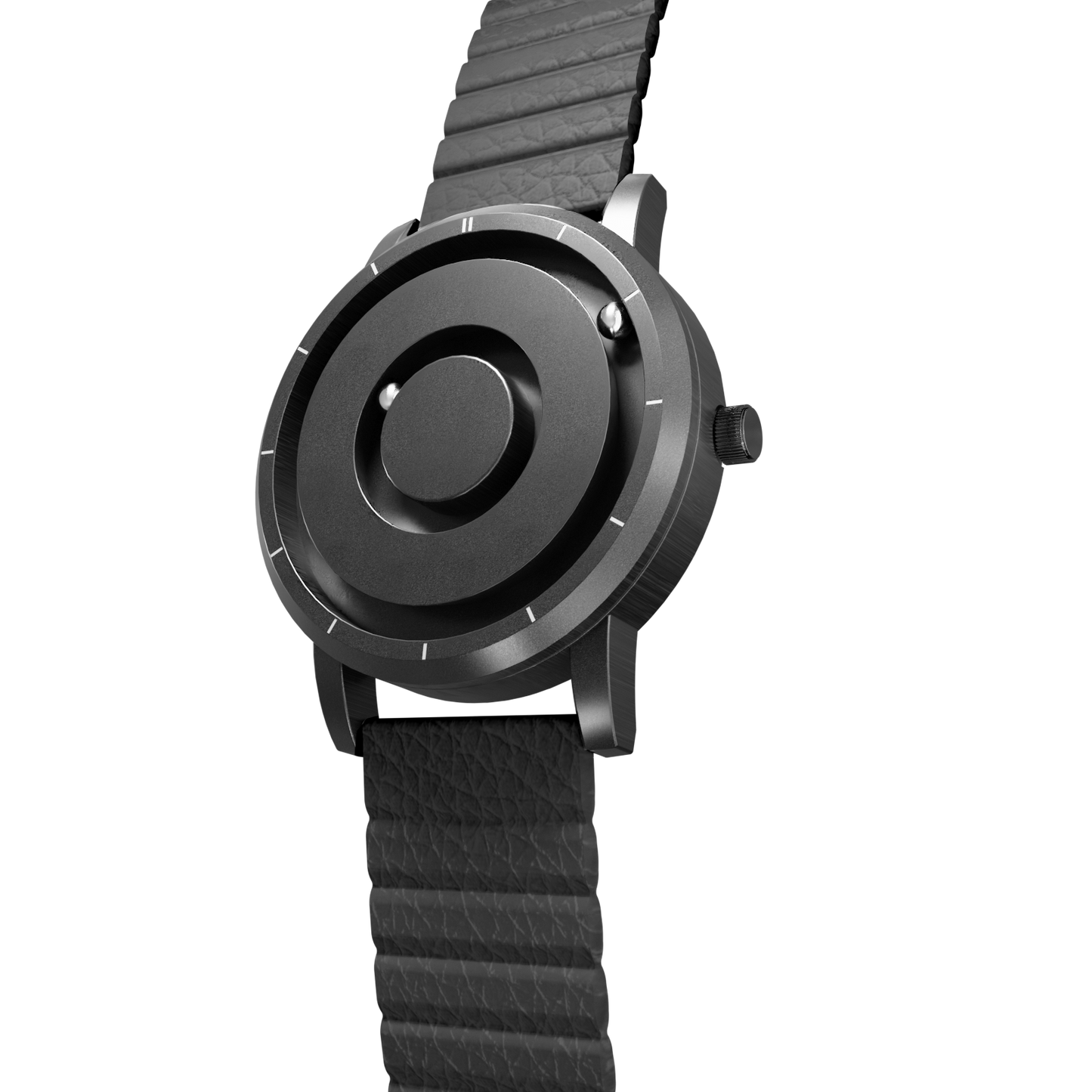 Magneto-Watch-Jupiter-Black-Kunstleder-Magnetisch-Schwarz-Side
