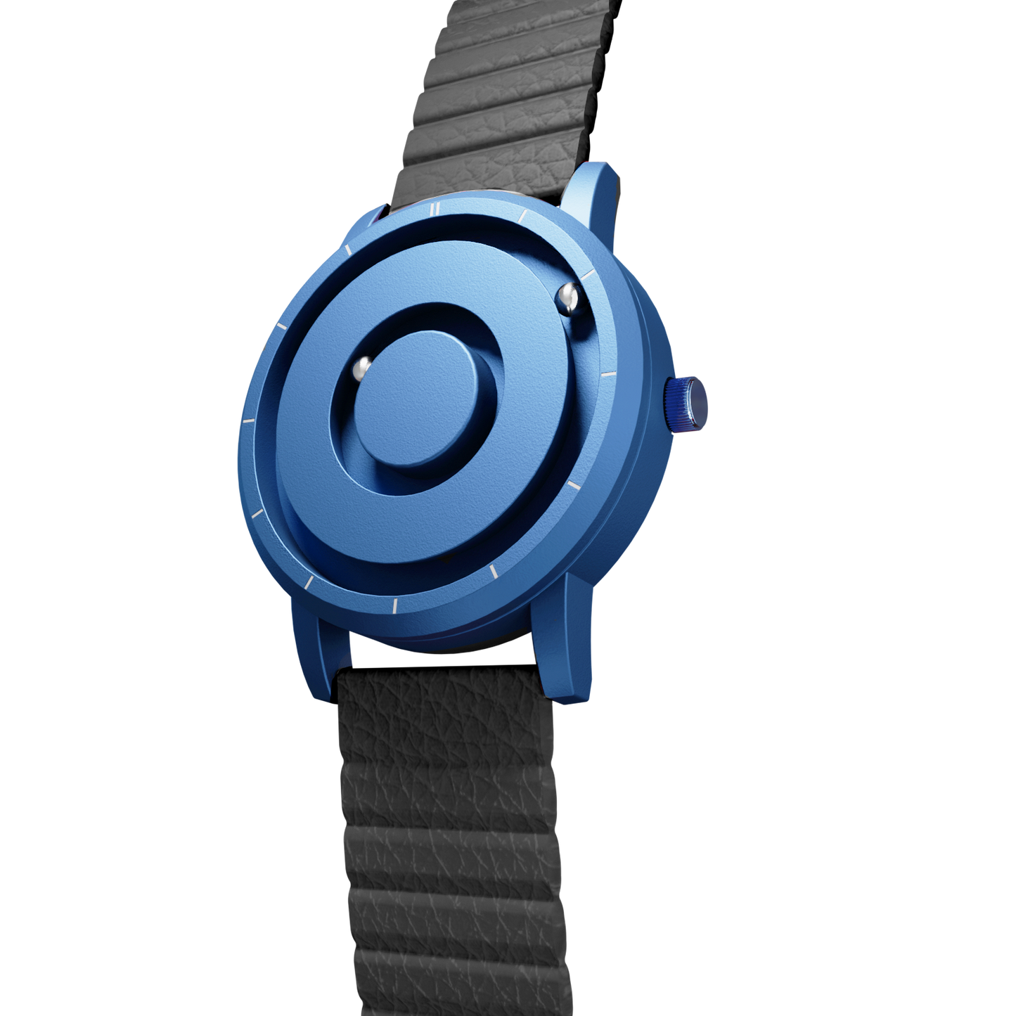 Magneto-Watch-Jupiter-Blue-Kunstleder-Magnetisch-Schwarz-Side