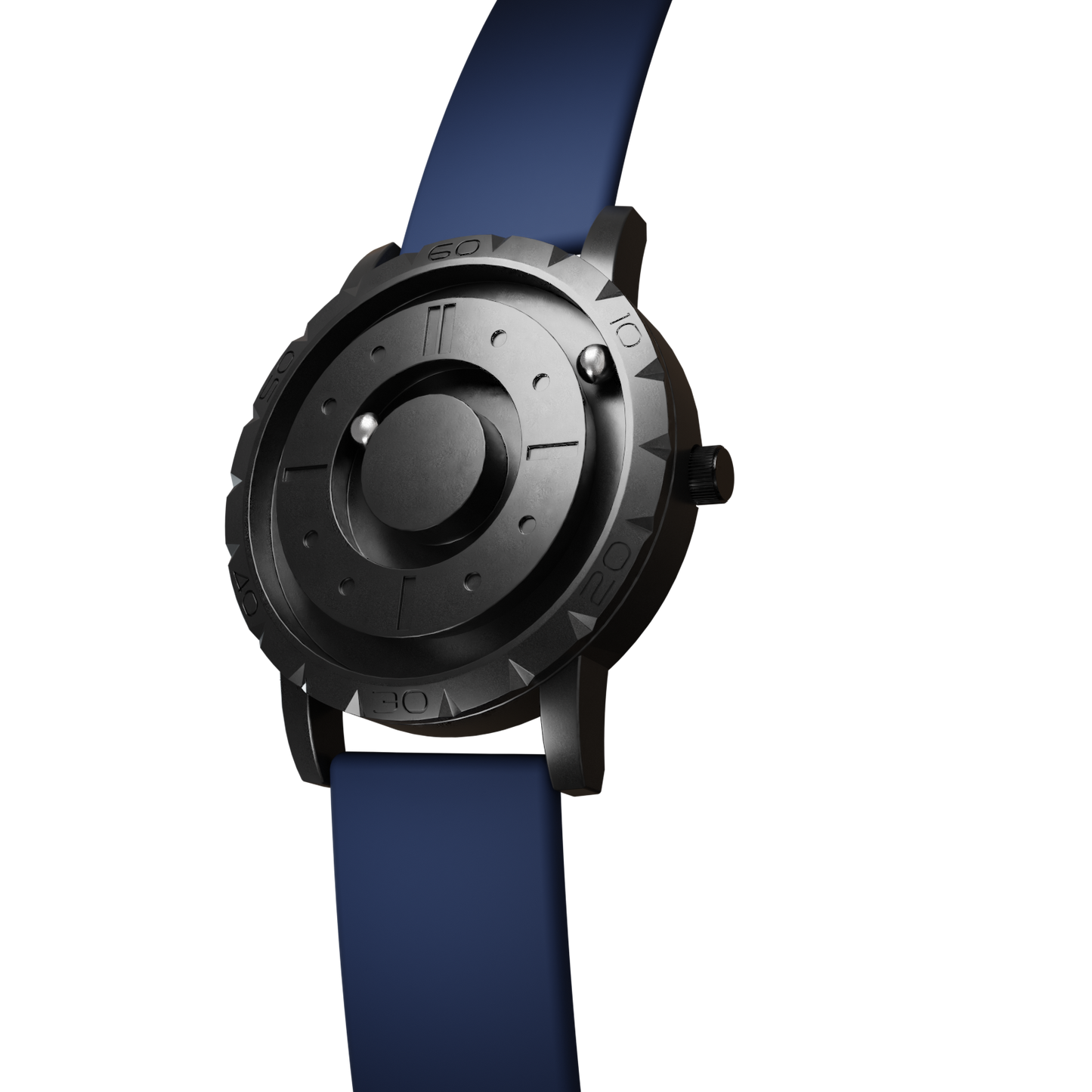 Magneto-Watch-Komet-Black-Silikon-Blau-Side