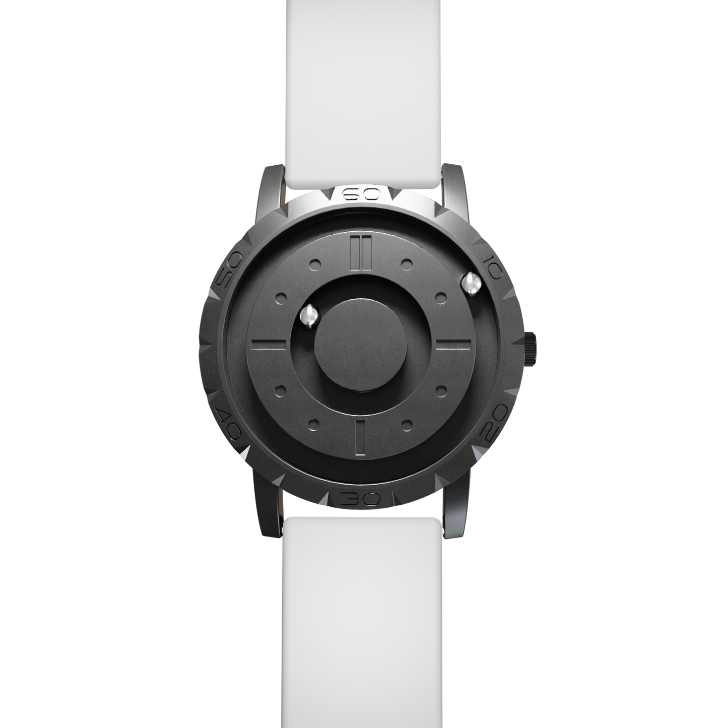 Magneto-Watch-Komet-Black-Silikon-Weiss-Front