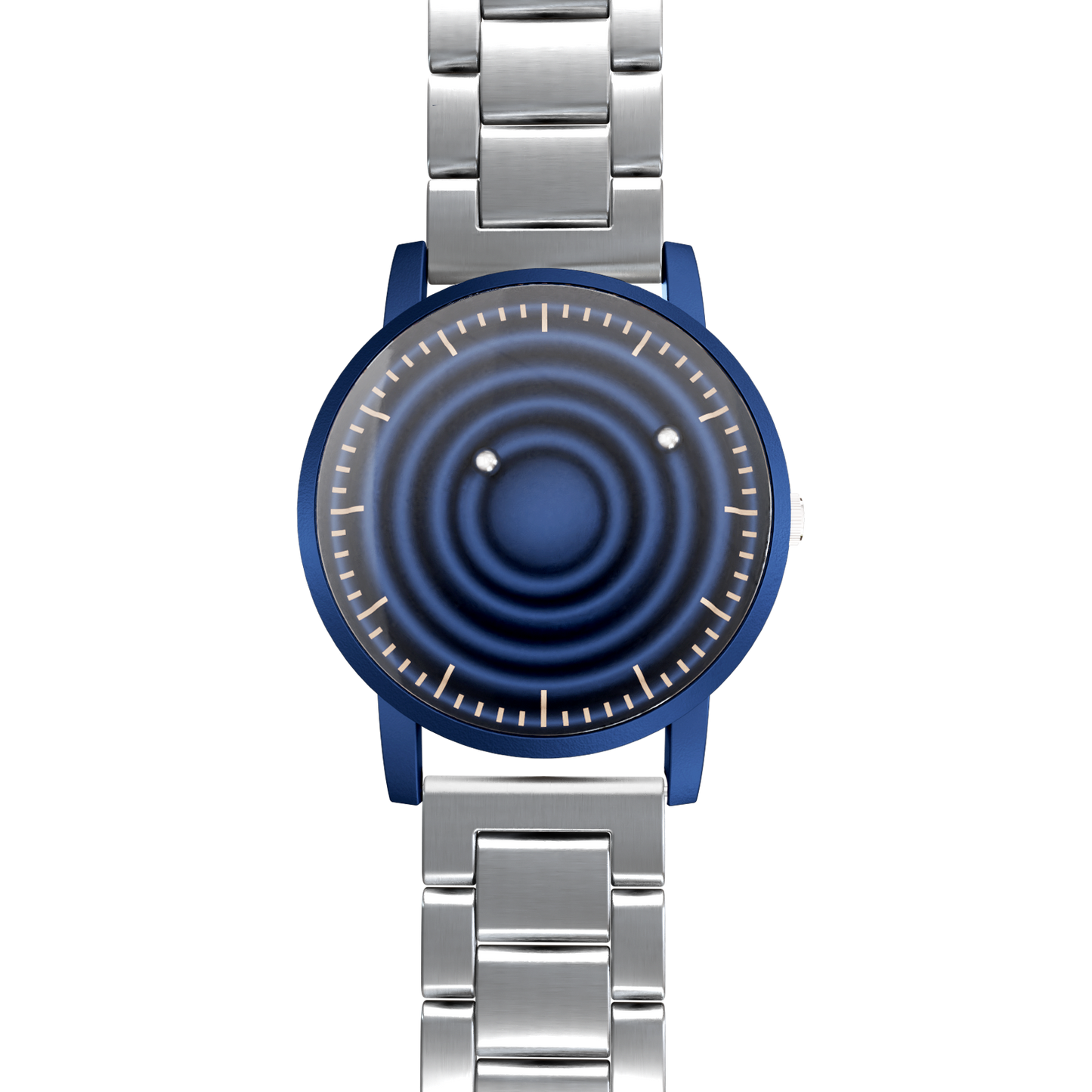 Magneto-Watch-Wave-Blue-Edelstahl-Silber-Front