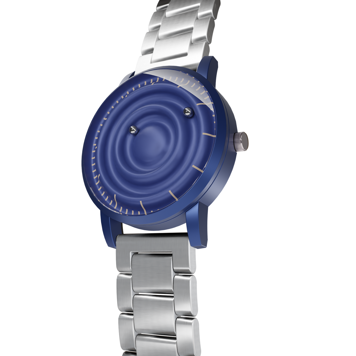 Magneto-Watch-Wave-Blue-Edelstahl-Silber-Side
