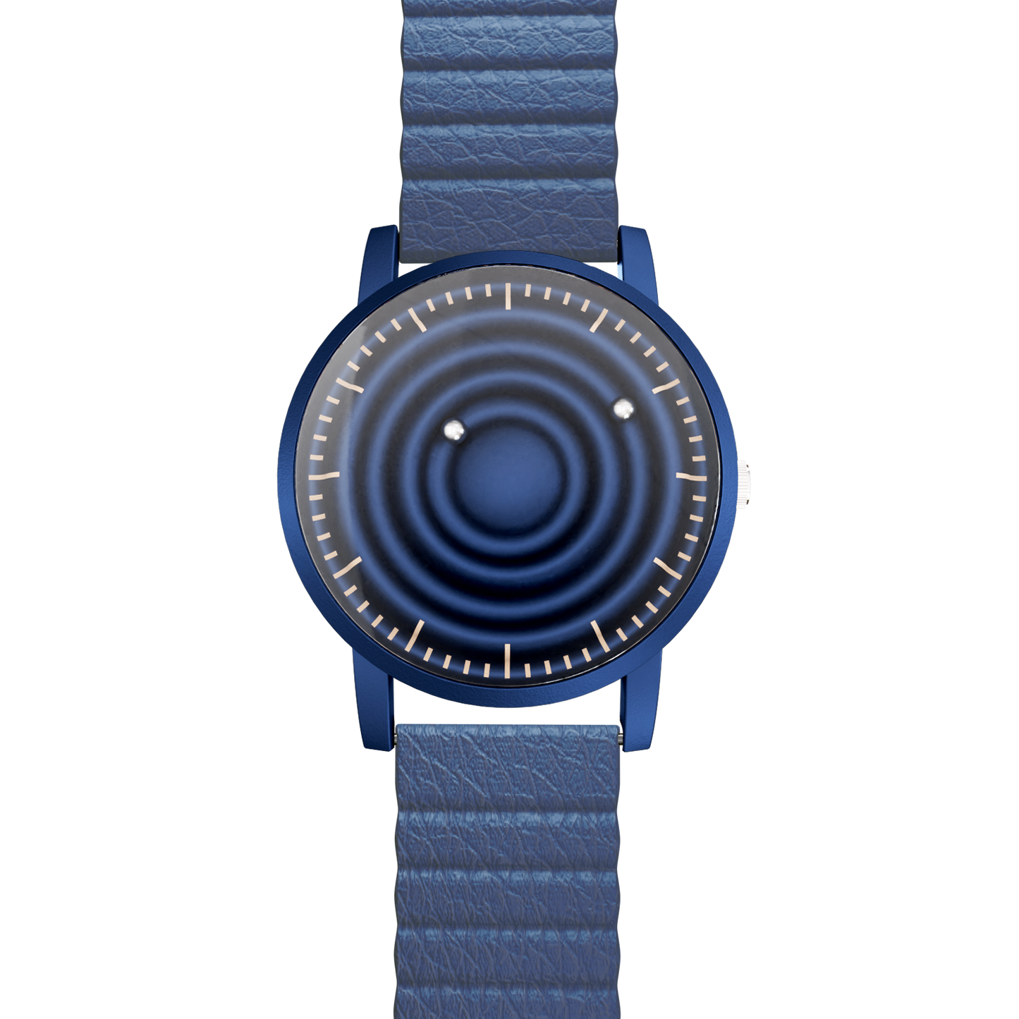 Magneto-Watch-Wave-Blue-Kunstleder-Magnetisch-Blau-Front