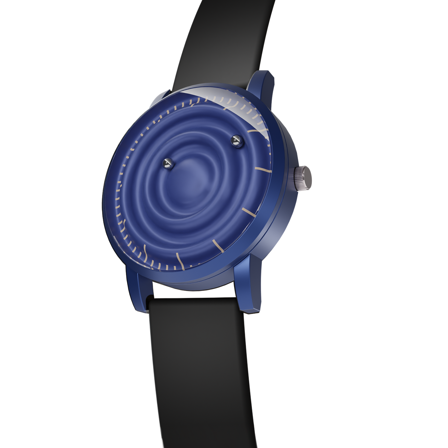 Magneto-Watch-Wave-Blue-Silikon-Schwarz-Side