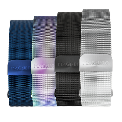 Set of 4 mesh bracelets with magnetic closure