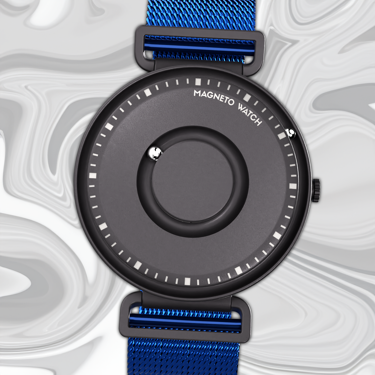 Magneto-Watch-Fusion-Black-Milanaise-Blue-Background