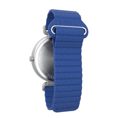 Fusion Silver synthetic leather magnetic blue