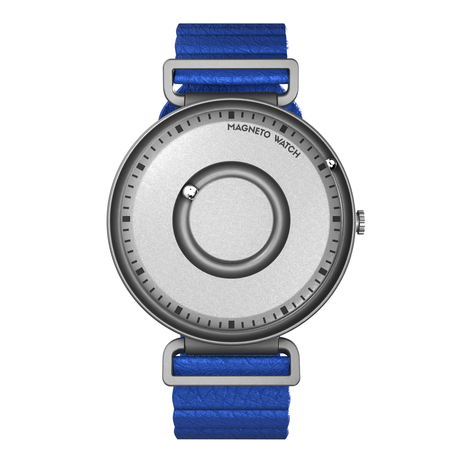 Fusion Silver synthetic leather magnetic blue