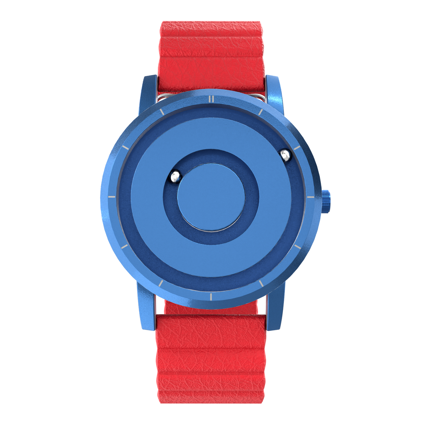 Jupiter Blue synthetic leather magnetic red