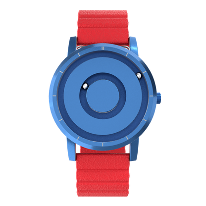 Jupiter Blue synthetic leather magnetic red