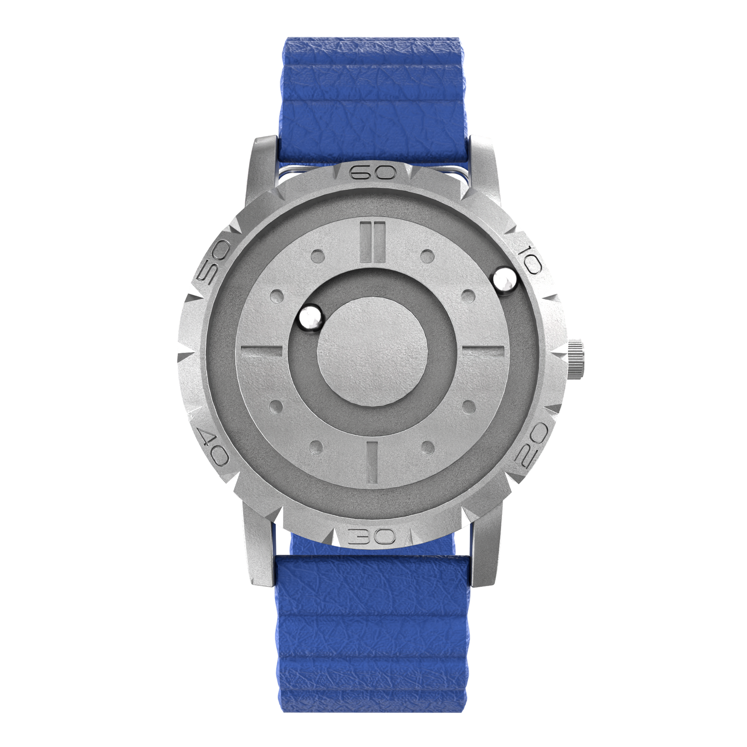 Komet Silver synthetic leather magnetic blue