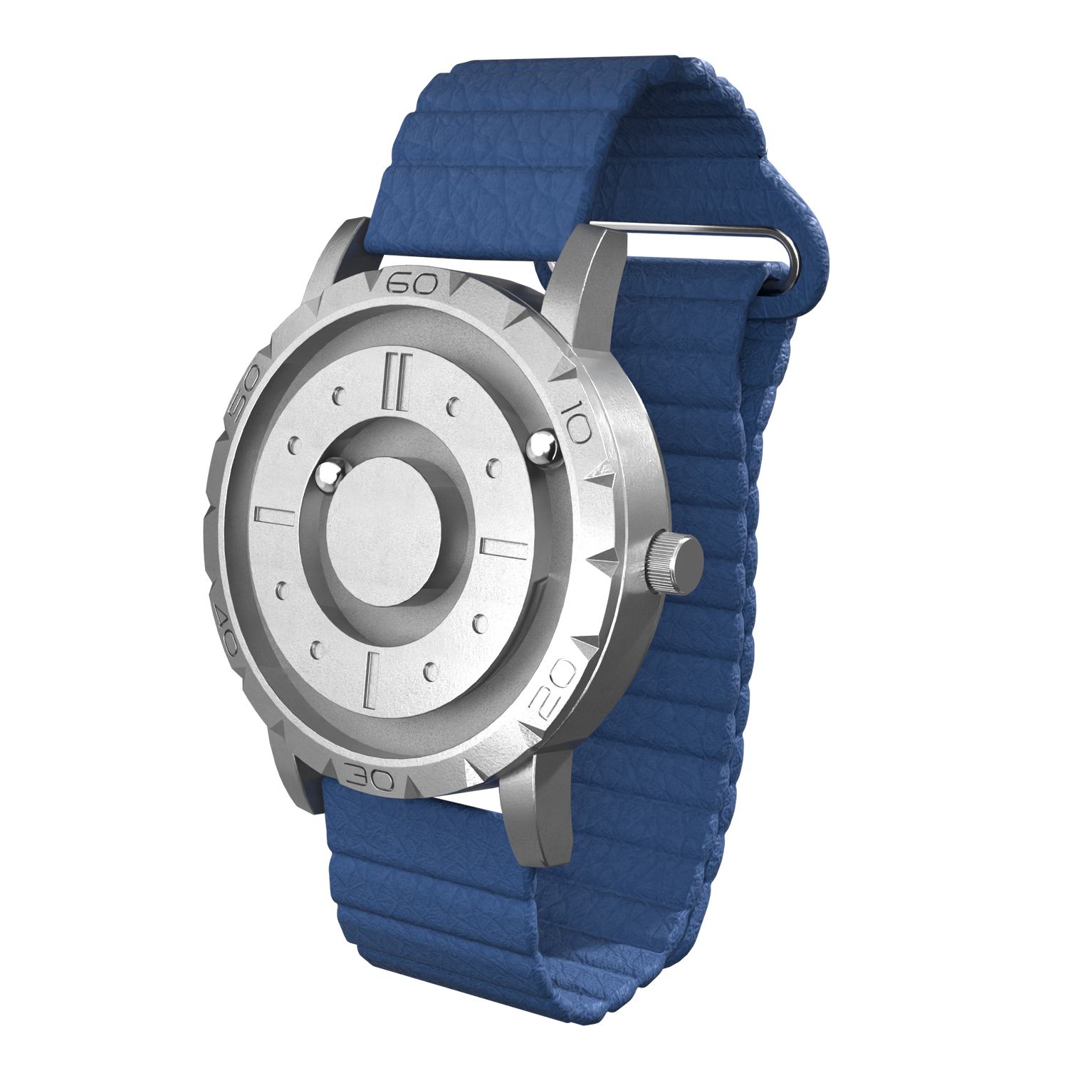 Komet Silver synthetic leather magnetic blue