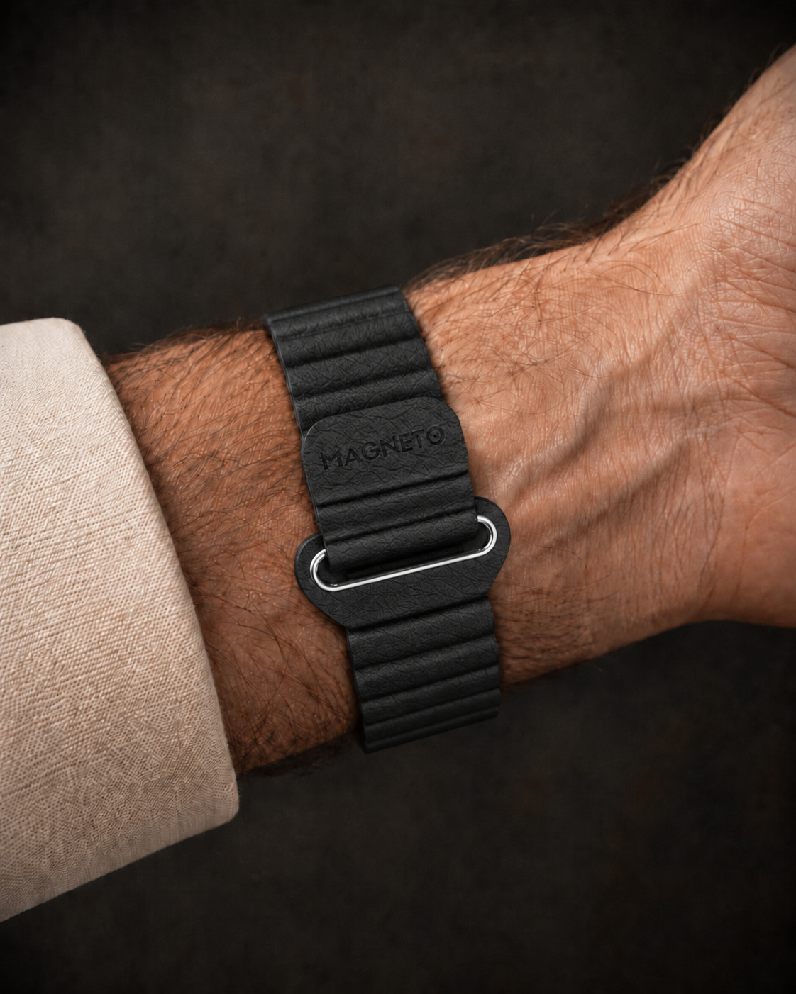 Magneto-Watch-Kunstleder-Magnetisch-Schwarz-Lifestyle