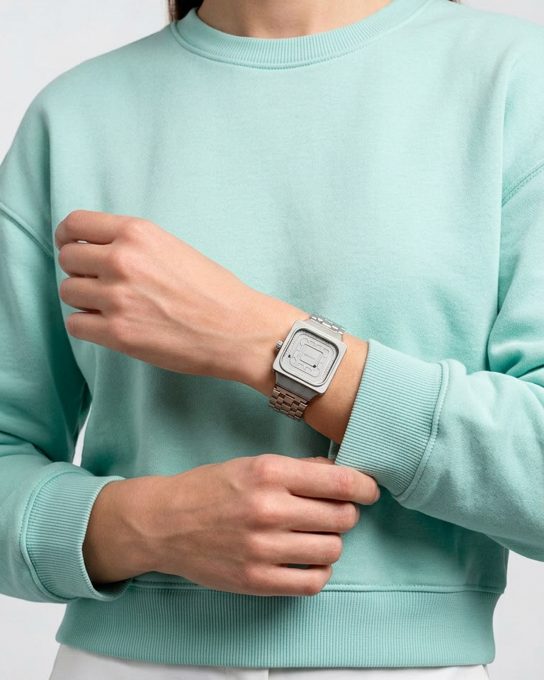 Magneto-Watch-Square-Silber-Lifestyle-Female