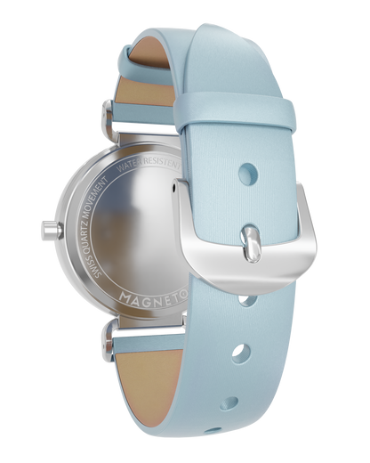 Magneto-Watch-Strap-Leather-Satin-Babyblue-16mm-Side