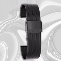 Maschenarmband Schwarz (Bella)