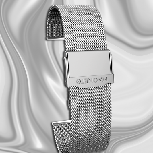 mesh safety clasp silver