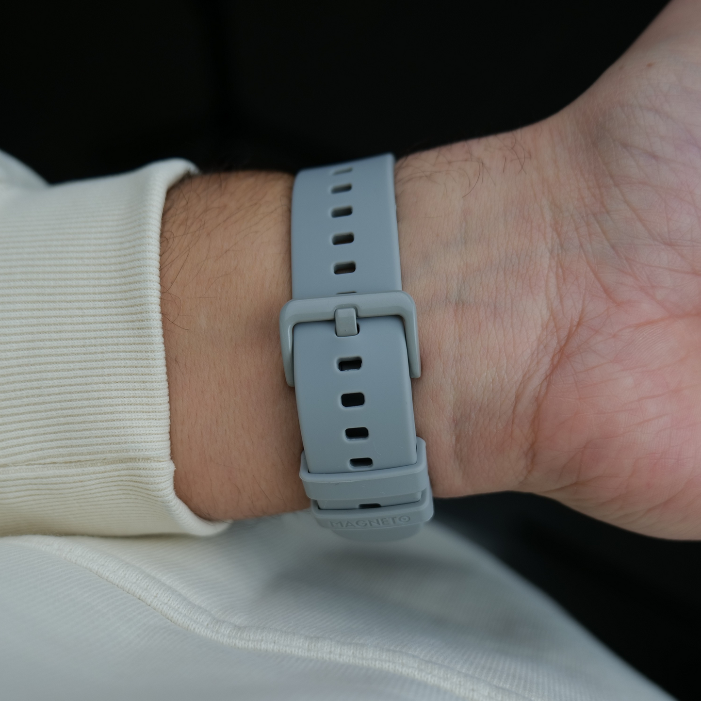 Magneto-Watch-Strap-Silicone-Graphite-Grey-Lifestyle