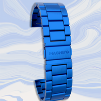 Bracelet en acier inoxydable bleu