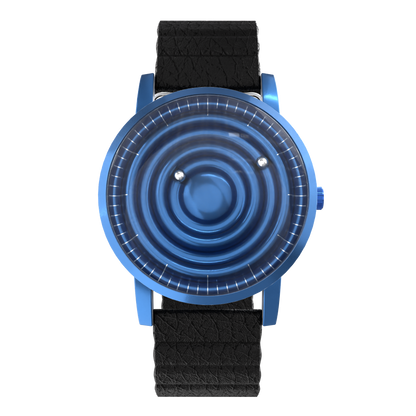 Wave Blue synthetic leather magnetic black (with glass)