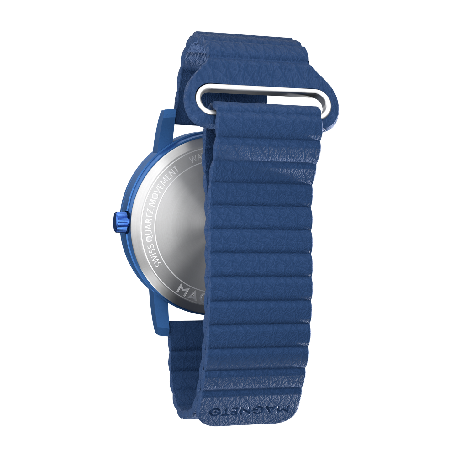 Wave Blue synthetic leather magnetic blue (with glass)