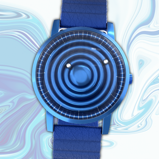 Wave Blue synthetic leather magnetic blue (with glass)
