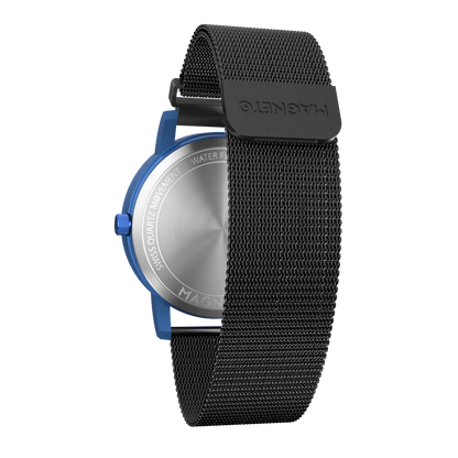 Wave Blue mesh magnetic black (with glass)