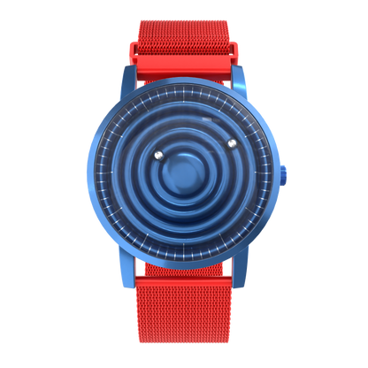 Wave Blue mesh magnetic red (with glass)