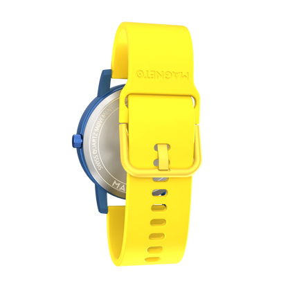 Wave Blue silicone yellow (with glass)
