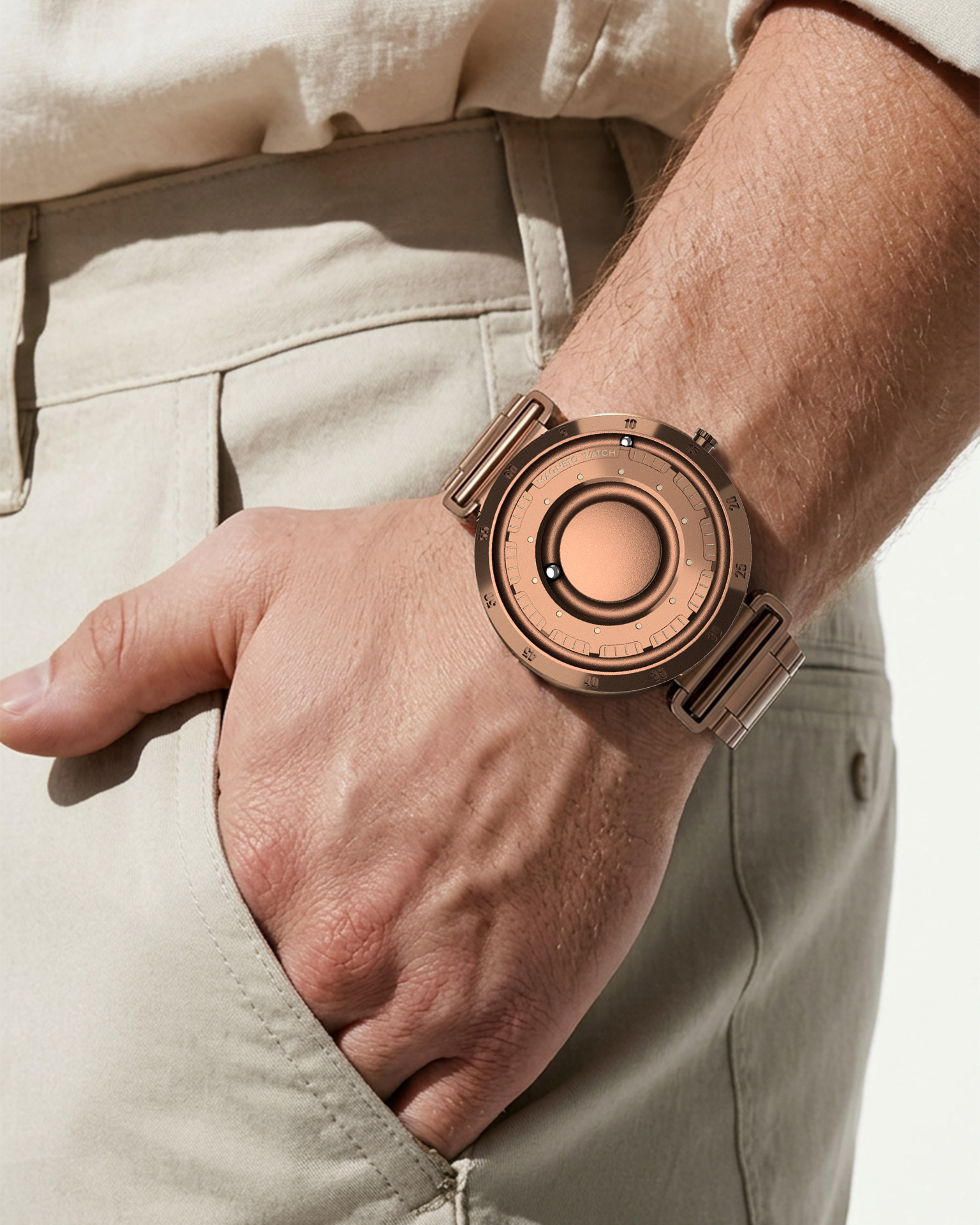 Magneto Watch Nexus Coffee Men's Watch – 43 mm – With magnetic