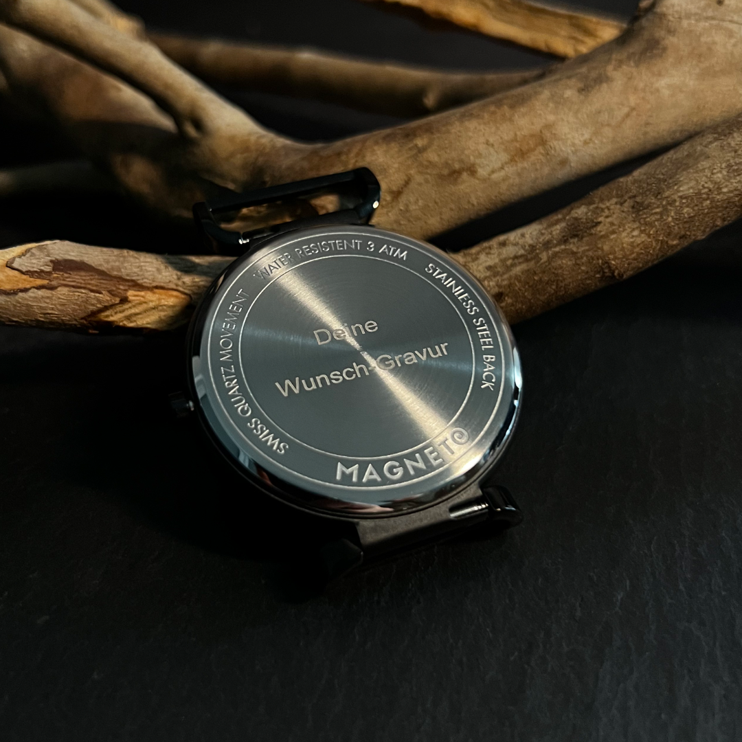MAGNETO Jupiter Black Maschenarmband Schwarz Armbanduhr – Magneto Watch