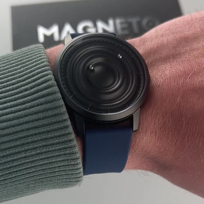 Magneto-Watch-Wave-Black-Silikon-Blau-Handgelenk-Video