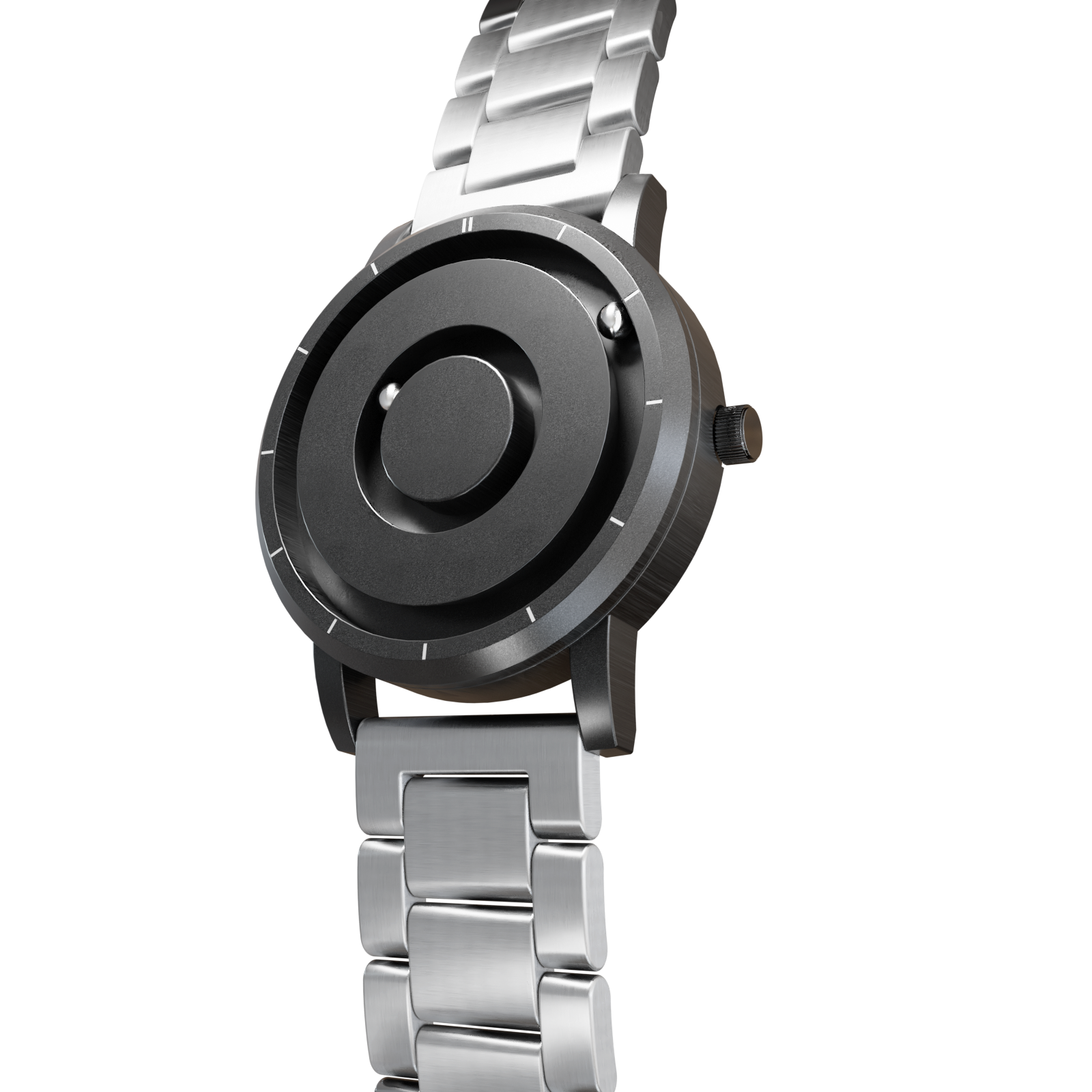Magneto-Watch-Jupiter-Black-Edelstahl-Silber-Side