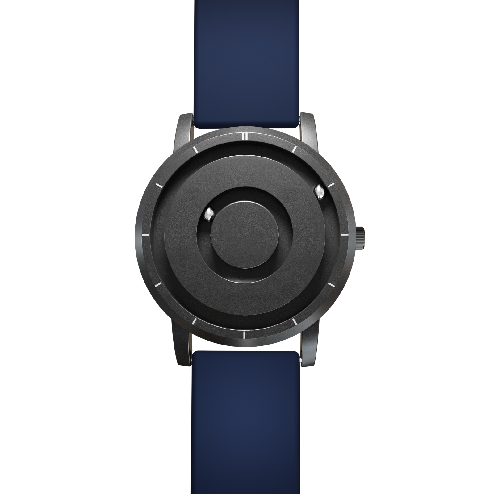 Magneto-Watch-Jupiter-Black-Silikon-Blau-Front