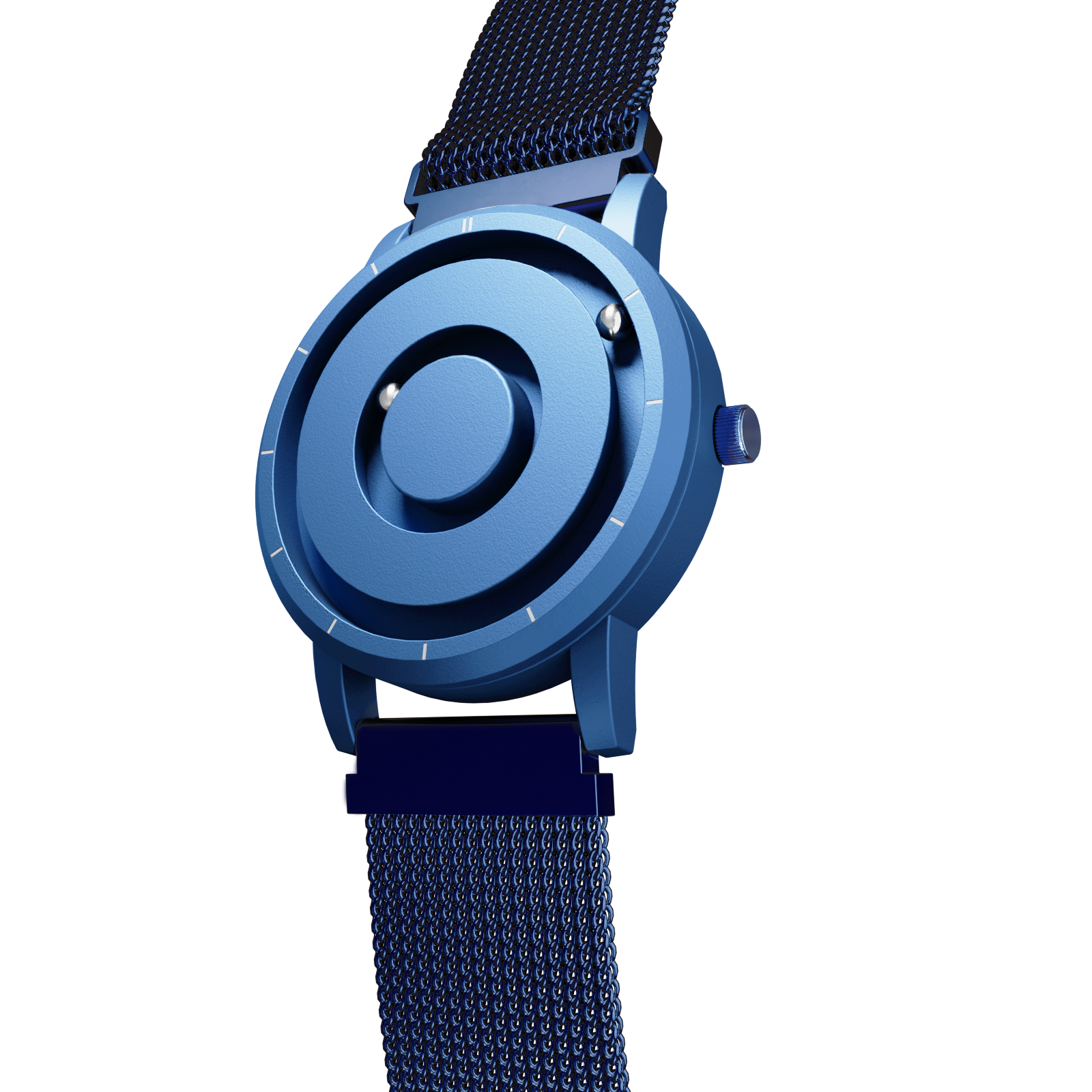 Magneto-Watch-Jupiter-Blue-Maschenarmband-Blau-Side