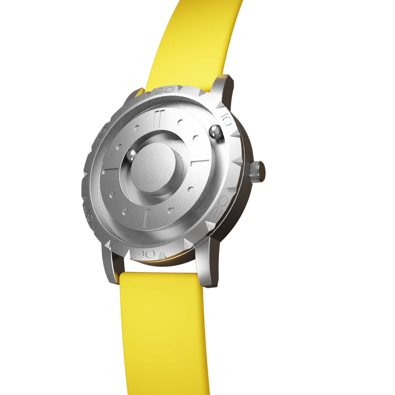 Magneto-Watch-Komet-Silver-Silikon-Gelb-Side