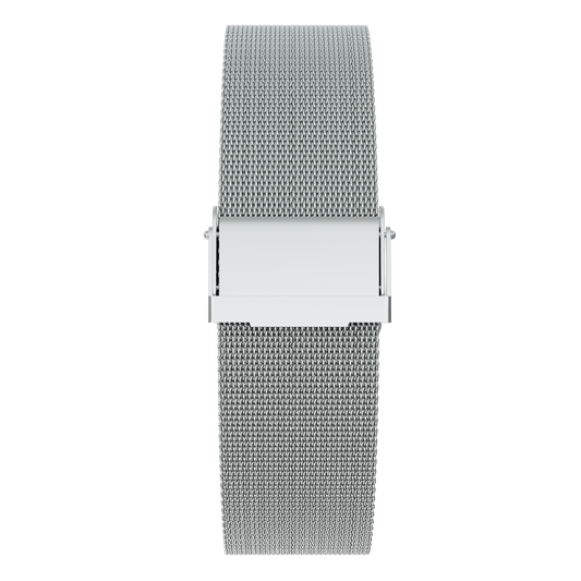 Magneto-Watch-Maschenarmband-Sicherheitsverschluss-Silber-Front